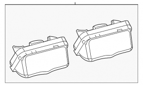 Trunk door number plate light left Lexus UX200 UX250h 19-