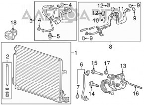Air Conditioning Compressor Cadillac ATS 13- 2.0T 2.5