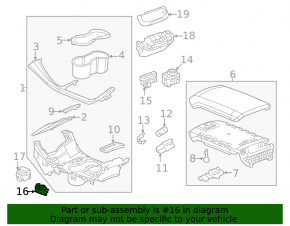 Seat heating buttons right GMC Terrain 18-