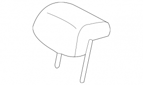 Rear left headrest, 2nd row, Kia Sorento 21-24 HEV, PHEV, gray leather