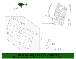 Rear left headrest, 2nd row, Kia Sorento 21-24 HEV, PHEV, gray leather