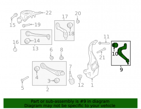Lower control arm front left rear Audi A4 B9 17-25