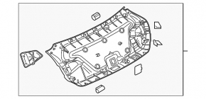 Audi A5 F5 20- 5D black trunk door trim