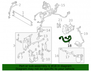 Kia EV6 22-24 AWD Air Conditioner Compressor Drier Hose