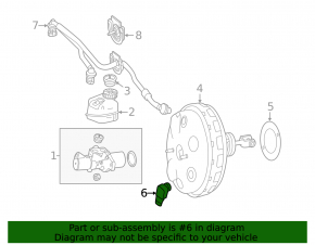 Mercedes CLA 14-19 Brake Booster Sensor
