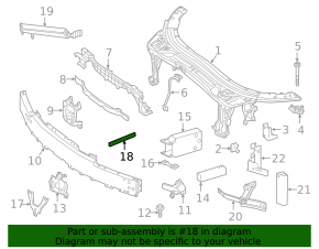 TV strut left Mercedes C-class W205 15-21