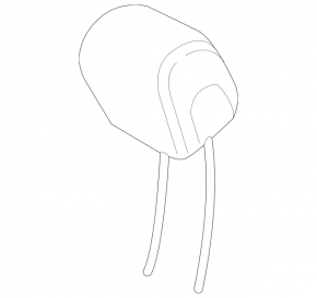 Mercedes C-class W205 15-21 rear left headrest, dark gray leather
