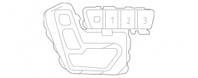 Seat control with memory front left Mercedes CLA 14-19 black with chrome