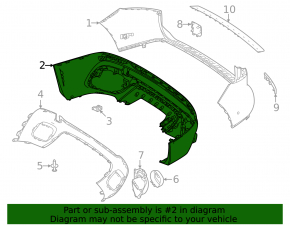 Mercedes H247 GLA 20-26 rear bumper lip with parking sensor support