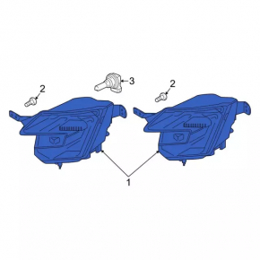 Left fog light for Ford Explorer 16-19 halogen