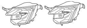 Left fog light for Ford Explorer 16-19 halogen
