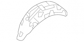 Rear right fender liner Mazda6 09-13