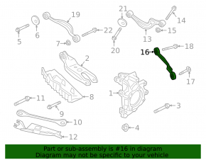 Upper rear right transverse control arm for Porsche Cayenne 19-26