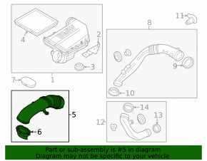 Air duct for filter BMW X5 E70 07-13 3.0 AND