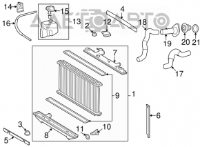 Lower cooling hose for Lexus ES350 07-12