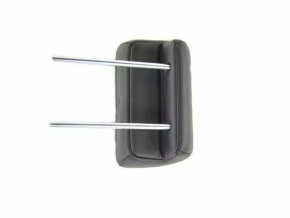 Rear center headrest, 2nd row, Jeep Grand Cherokee WK2 16-22, black leather with red stitching