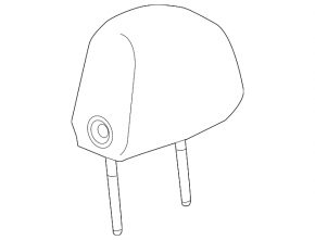 Cadillac CTS 14-14 front right headrest, black leather