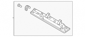 Volvo XC90 16-23 trunk door number plate light with handle, for camera