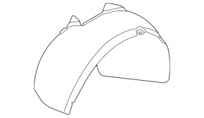 Mudguard front right rear VW CC 13-17 rest