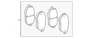 Front brake pads 4 pcs Lexus IS300/IS350 14-20