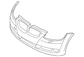 Bare front bumper for BMW 335i e92 07-10