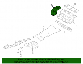 Heat shield muffler rear left BMW 5 G30 17-23