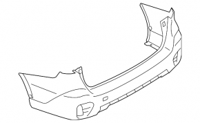 Bare rear bumper Subaru Outback 20-