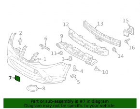 Nissan Rogue Sport 17-19 Front Bumper Tow Hook Cap