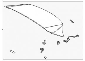 Toyota Venza 23-24 trunk lid spoiler for a large brake light, worn