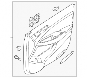 Door trim card front right Hyundai Tucson 16-18 gray