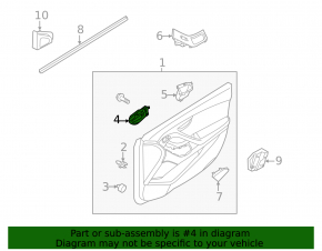 Hyundai Elantra UD 11-16 dark gray front left inner door handle