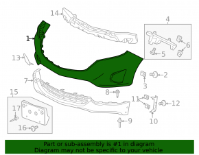 Front bumper, bare, Chevrolet Equinox 18-21