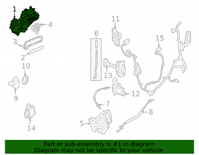 Rear right outer door handle trim Chevrolet Equinox EV 24-26