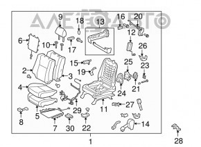 Upper passenger seat fan Lexus RX350 RX450h 10-15