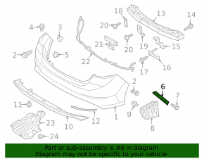 Left rear bumper mount for Hyundai Elantra AD 17-18 pre-rest