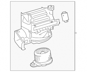 Heater fan motor for Toyota Prius C 12-19