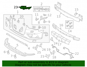 Front bumper bracket left Audi A3 8V 17-20