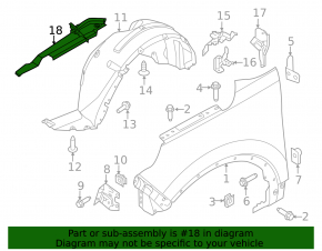 Seal wing hood-wing left Ford Explorer 11-19