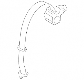 Rear center seat belt for Mazda3 03-09, black