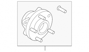 Hub rear left Lincoln MKZ 13-16 FWD through