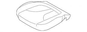 Lincoln MKC 15-15 passenger seat cushion upholstery, black leather, perforated, heated, wrinkled