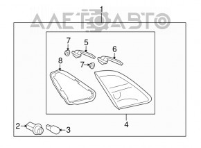 Left inner trunk lid light for Mazda6 09-13