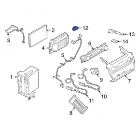 Gray ceiling microphone for Ford Explorer 20-23