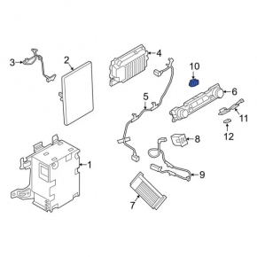 Gray ceiling microphone for Ford Explorer 20-23