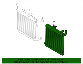 Additional left radiator for Land Rover Range Rover Velar 18-25 2.0T, 3.0T, 5.0T, MHEV