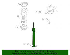 Lincoln Corsair 20-26 rear left shock absorber