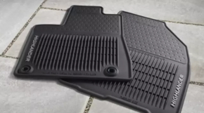 Set of floor mats for Toyota Highlander 14-19, black rubber