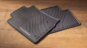 Set of floor mats for Toyota Highlander 14-19, black rubber