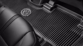 Set of floor mats for Toyota Highlander 14-19, black rubber