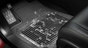 Set of floor mats for Toyota Highlander 14-19, black rubber